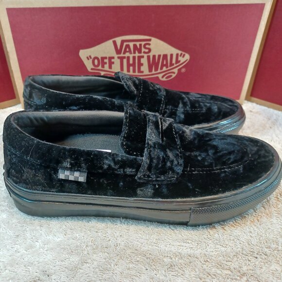 Vans Men's 4/Women's 5.5 Style 53 Slip On Black Velvet VN0A5HEL5AA - Picture 11 of 12